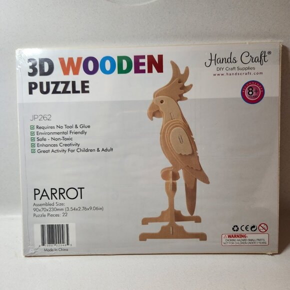 NEW 3D Puzzle Cockatoo Parrot Bird Figure STEM KIT CRAFT Project Science Lab Req - Picture 2 of 7